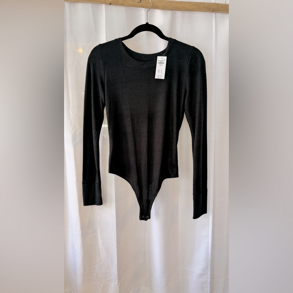 Black Abercrombie Soft Cozy Bodysuit. NWT. Size Medium.